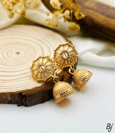 Fancy Beautiful Gold Plated Zircon Jhumki For Her😍😍😍