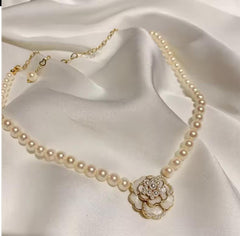 Fancy Beautiful Flower Pearls Mala For Her😍