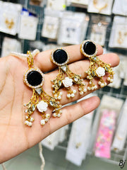 Fancy Beautiful Egyption Style Zircon Locket Set With Mala For Her😍