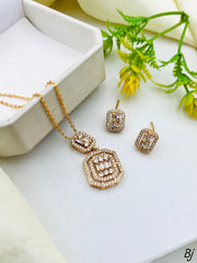 Fancy Beautiful Delicate Design Cut Zircon Work Locket Set For Her😍😍😍