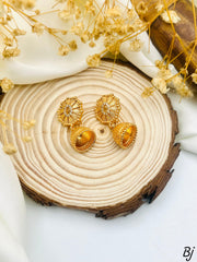 Fancy Beautiful Gold Plated Zircon Jhumki For Her😍😍😍