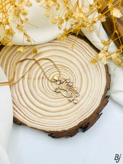 Fancy Beautiful Gold Plated Peacock Design Zircon Pendants For Her😍