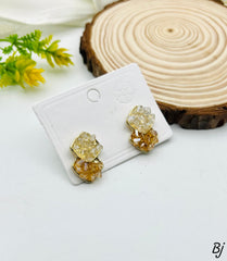 Fancy Beautiful China Silver Zircon Crush Studs For Her😍