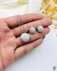 Fancy Beautiful Design Zircon Work Locket Set For Her😍😍