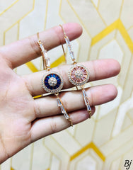 Fancy Beautiful Gold Plated Zircon Up Down Hand Bracelets For Her😍😍