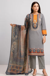 STUFF TEXTURE SWISS LAWN DIGITAL PRINTED SHIRT WITH DIGITAL PRINTED FLAPPER AND 2.5 METER MUNAR RUPATTA