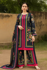 STUFF TEXTURE SWISS LAWN DIGITAL PRINTED SHIRT WITH DIGITAL PRINTED FLAPPER AND 2.5 METER MUNAR RUPATTA
