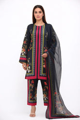 STUFF TEXTURE SWISS LAWN DIGITAL PRINTED SHIRT WITH DIGITAL PRINTED FLAPPER AND 2.5 METER MUNAR RUPATTA