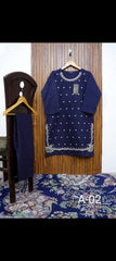 2 piece Cotton Embroidered Suiting