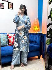 2 Piece Swiss Lawn Digital Printed Suit