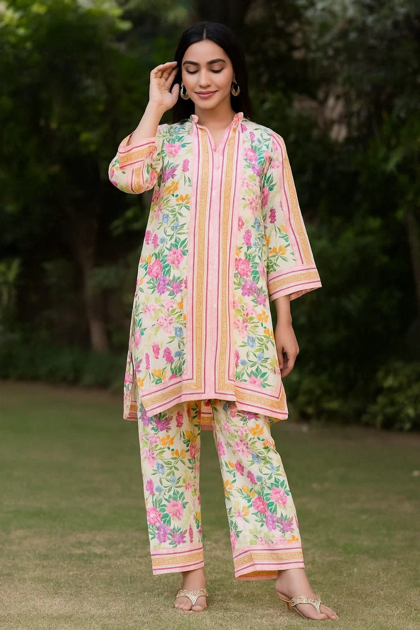 2 piece Swiss Lawn Digital Printed Suiting